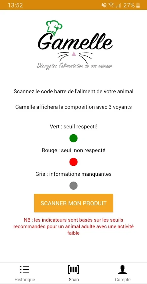 Gamelle : l'application qui scanne l'alimentation de votre animal