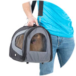 Transport sac bandoulière chien